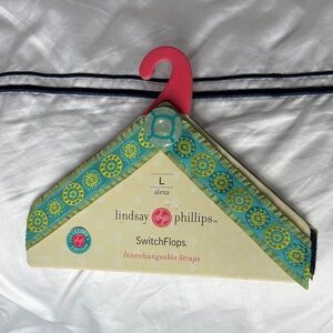Lindsay Phillips Teal and Yellow SwitchFlops Straps